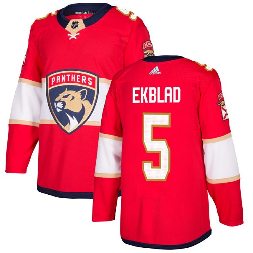 Adidas Florida Panthers 5 Aaron Ekblad Red Home Authentic Stitched Youth NHL Jersey